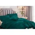 thumbnail image 4 of 1 Piece Luxury Vintage Ruffle Pattern Comforter By D.N.G. BEDDINGS Premium Super Soft, All Season, 800 Thread Count 100% Egyptian Cotton King/California King Size Teal Color, 4 of 8