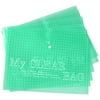 Unique Bargains Grid Pattern Soft Plastic Files Organizer Store Bag 6pcs for Office