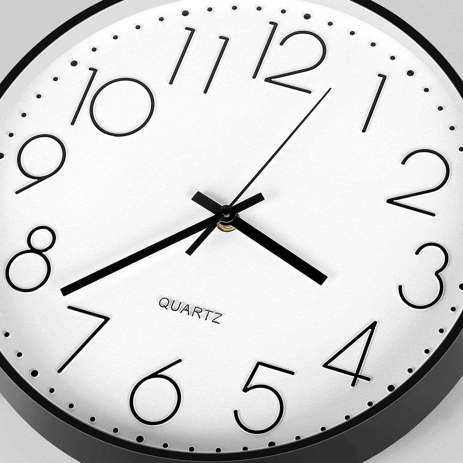 Wall clock Plastic Silent Suitable for decoration 12in Black