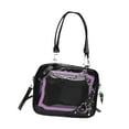 thumbnail image 4 of Bolso de hombro Bolso de mano Regalo Bolso de hombro de gran capacidad de moda Bolso femenino para viajes Desplazamientos Trabajo Citas al aire libre Negro Púrpura, 4 of 8
