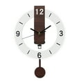 thumbnail image 4 of Contemporary Wall Mount Clock with PendulumsPrecisions Quartzs Mechanism Arabic Numerals Modern Homes Decors, 4 of 8