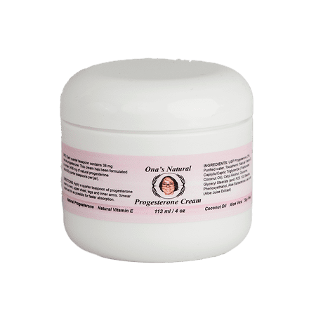 Ona's Natural Progesterone Cream, 4 oz jar (The Best Natural Progesterone Cream)