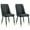Black*2, variant on JUFU Modern Dining Chairs Set of 2, Black Faux Leather Upholstered Armless Kitchen Chairs