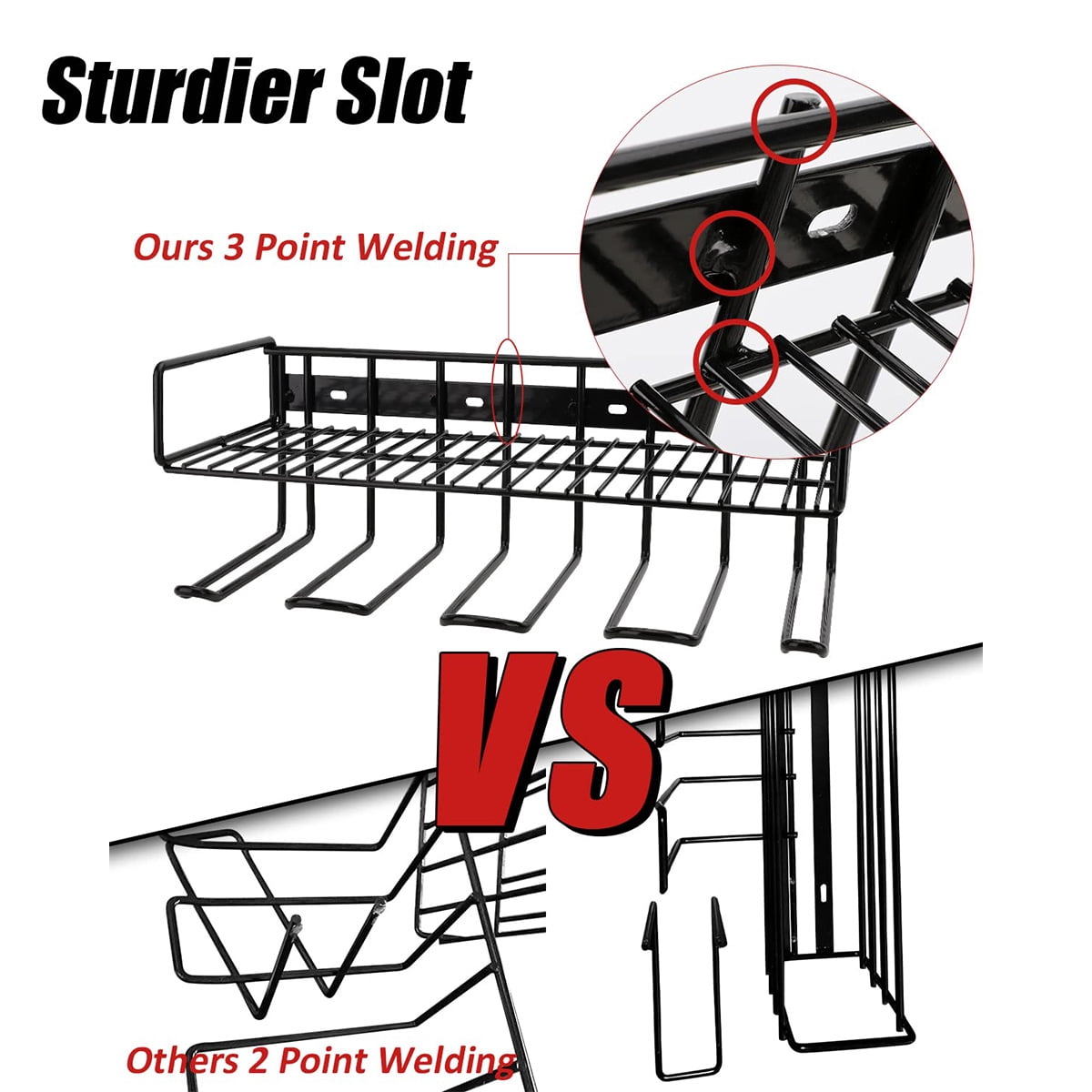 1pc Heavy Duty Tool Organizer, 4 Wall Mount Anchors, Sturdy Steel Construction, Ideal for Power Tools