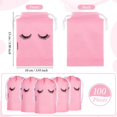 thumbnail image 2 of 100 Uds Bolsas de PestañAs para Clientes Bolsas de Regalo de PestañAs para Clientes Bolsas de Cuidado Posterior de PestañAs Extensiones de PestañAs Bolsas de Maquillaje Rosa, 2 of 5