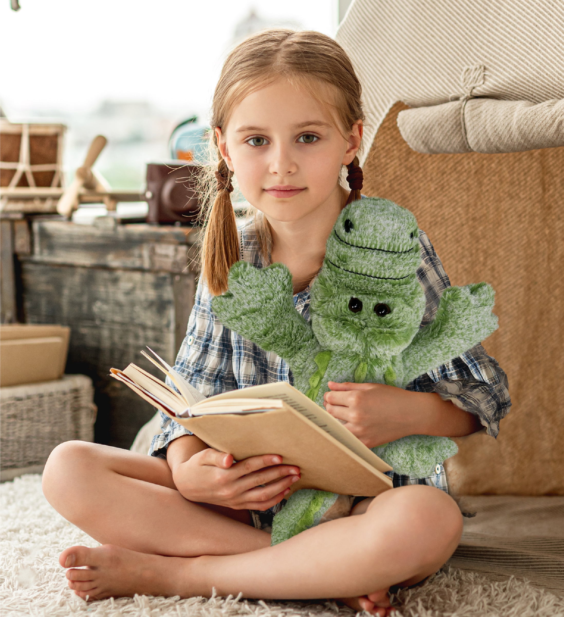 DolliBu Alligator Large Super Soft Stuffed Animal Cute Realistic Stuffed Animals for Girls, Boys and Adults Animal Gifts, Kids Wild Nursery Decor for Newborn, Cuddly Wild Baby Plush Toys - 16.5 inches
