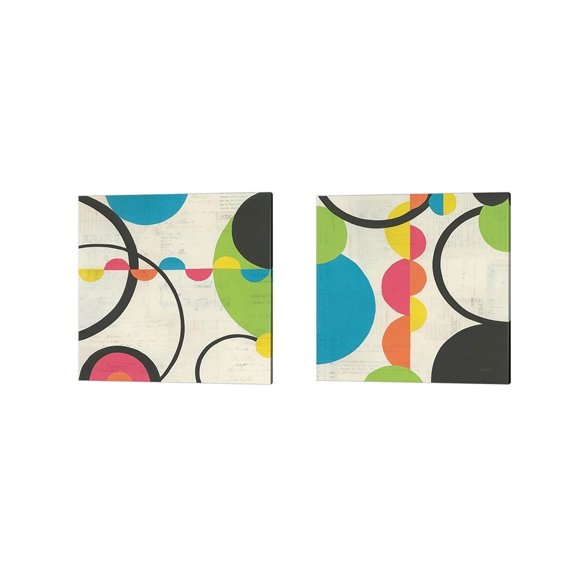 Metaverse Courtney Prahl 'Roundabout' Canvas Art (Set of 2)