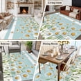 thumbnail image 6 of Area Rug 72×108in, Summer Daisy Green Plant Floor Carpet Living Room Rug, Blooms Flower Blue Stripe Non-Slip Welcome Mat Indoor Rugs for Bedroom Dining Room, 6 of 9