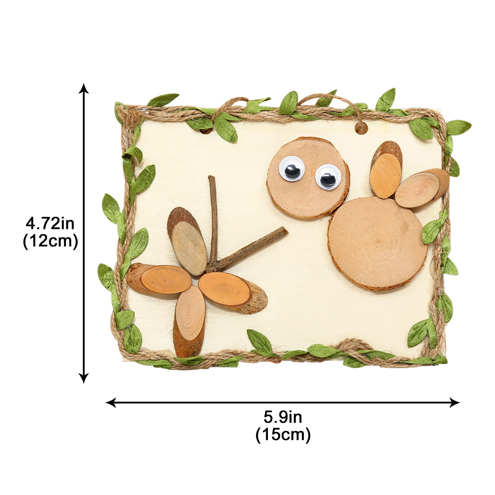 Pouches For Organization Creative DIY Log Painting Natural Log Chip Branch Painting Handmade Material