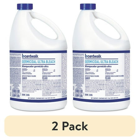 (2 pack) Boardwalk Ultra Germicidal Bleach, 1 gal Bottle, 6/Carton