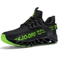 thumbnail image 5 of Sneakers for Men Slip on Fashion Sport Running Tennis Athletic Walking Shoes Gym Runner Trail Shoes Black Green Size 9.5, 5 of 13