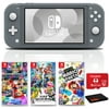 Nintendo Switch Lite Console (Gray) with 128GB microSD and 3 Pack Games