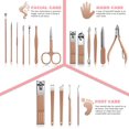 thumbnail image 3 of Juego de manicura y cortaúñas para mujer y hombre, 18 en 1, profesional, de acero inoxidable, para pedicura, kit de herramientas para el cuidado de las uñas, tijeras y kit de aseo con estuche de viaj, 3 of 5
