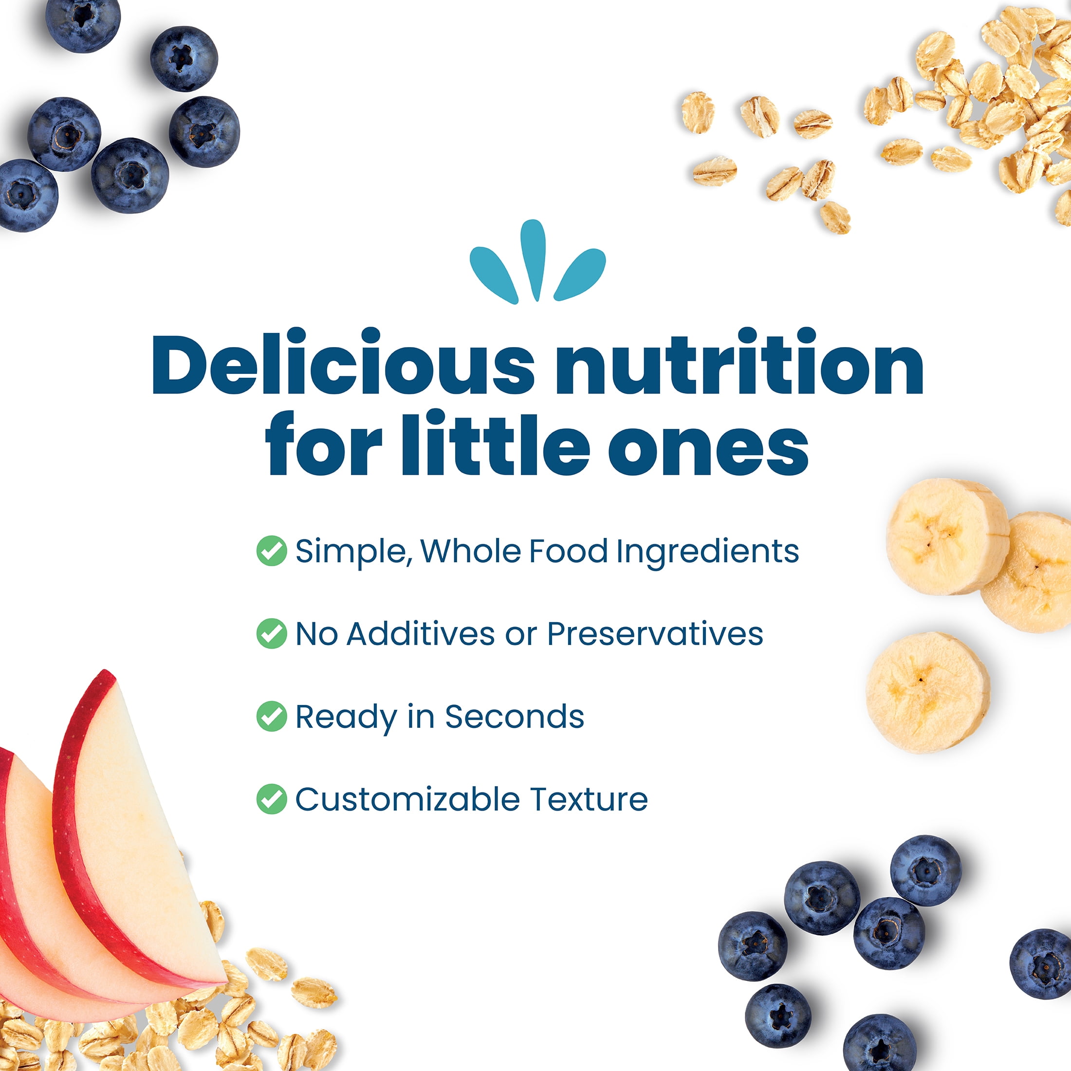 (4 pack) Amara Organic Baby Food Oats N Berries, No Added Sugar, Stage 2, 5 Individual Servings