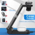 thumbnail image 3 of Fast Wireless Charger Station, 23W Wireless Charging Stand for iPhone 16/15/14/13/13 Pro/ 12/12 Pro/11/XS Max/XR/X/Galaxy S23 S22 S21 S10, Charging Station for AirPods 4/3/2/Pro, iWatch Series, 3 of 8