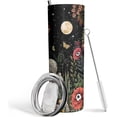 thumbnail image 2 of Mushroom Skinny Tumbler With Straw and Lid, Stainless Steel 20oz Insulated Coffee Travel Mug, Skeleton Mushroom Cups for Goth Mushroom Lovers Gifts for Women and Girls, 2 of 6
