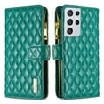 thumbnail image 2 of PU Leather Wallet Case for Samsung Galaxy S21 Ultra 6.8 Inch, Soft TPU Shockproof Protective Phone Cover with Kickstand Magnetic Clasp Card Slots Wrist Strap Zipper Pocket Case for Women Girls,Green, 2 of 14