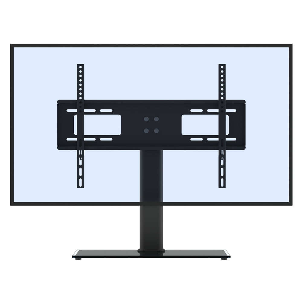 32"-50"Flat Screen TV Stand Tempered Glass Base With Wire Management Modern 