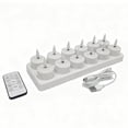 thumbnail image 2 of Modern Madame 12Pcs Rechargeable LED Tealight Candles with Remote and Timer, Charging Base, Warm Flickering Flameless Tea Lights for Home Decor, 2 of 7