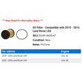 thumbnail image 2 of Oil Filter - Compatible with 2010 - 2016 Land Rover LR4 2011 2012 2013 2014 2015, 2 of 2