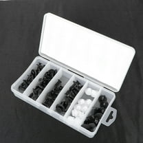 Worgeous 50Pcs Set Car Rivet Fastener Durable Plastic Push Pin Clip for Automotive Repair and Maintenance in Black