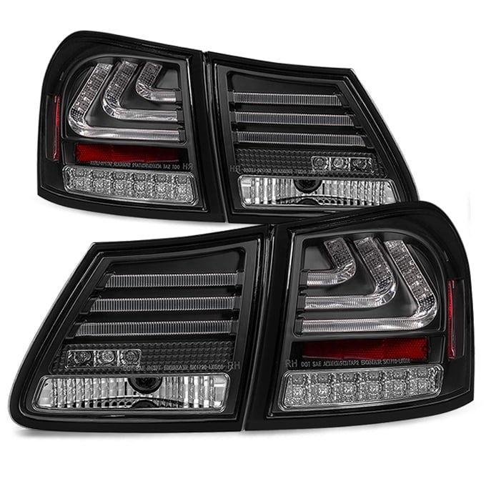 Fits 0611 Lexus GS300 GS350 GS430 GS450h Replacement Black LED Tail Lights Pair