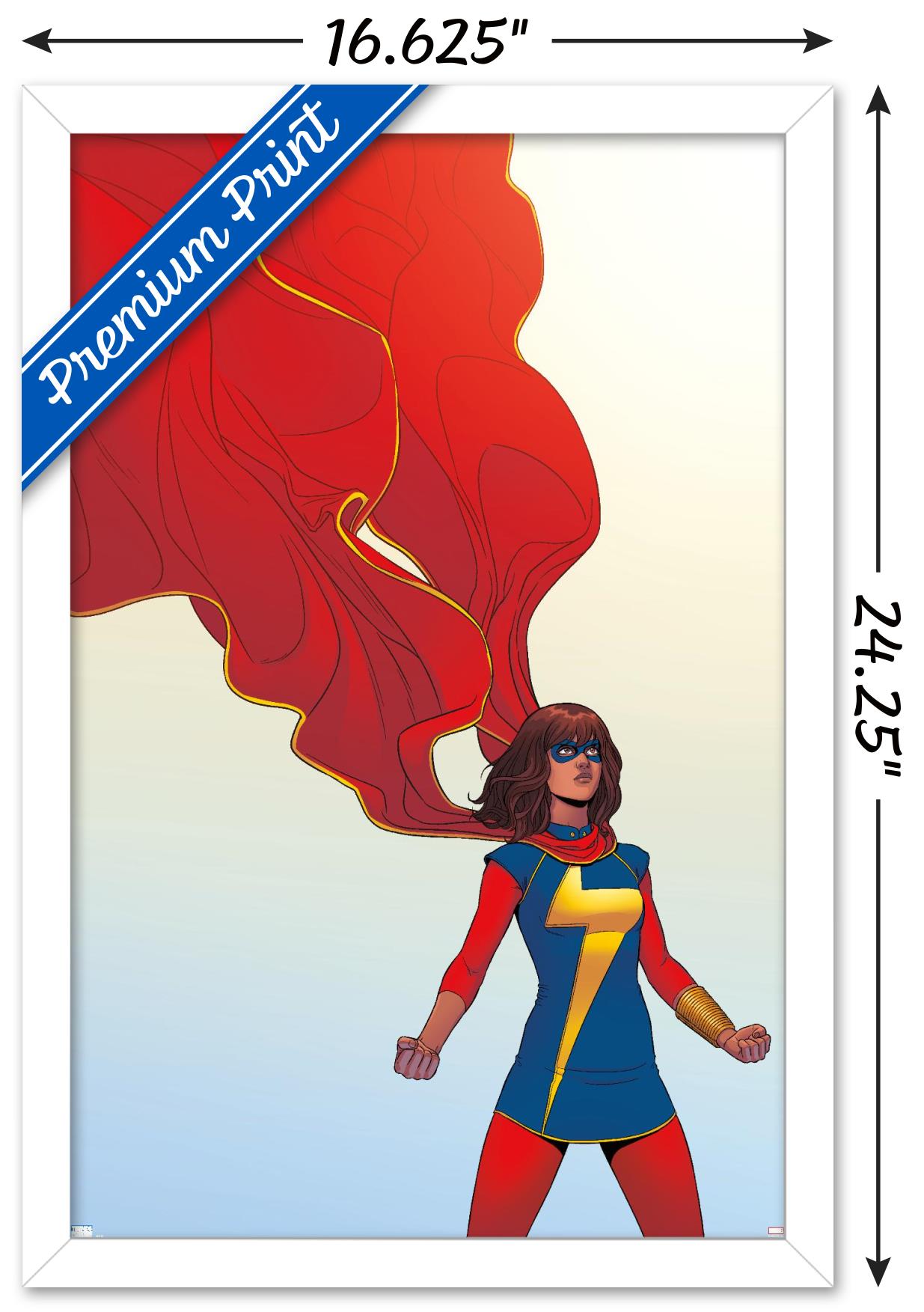 Marvel Comics - Ms. Marvel - Ms. Marvel #3 Wall Poster, 14.725" x 22.375", Framed