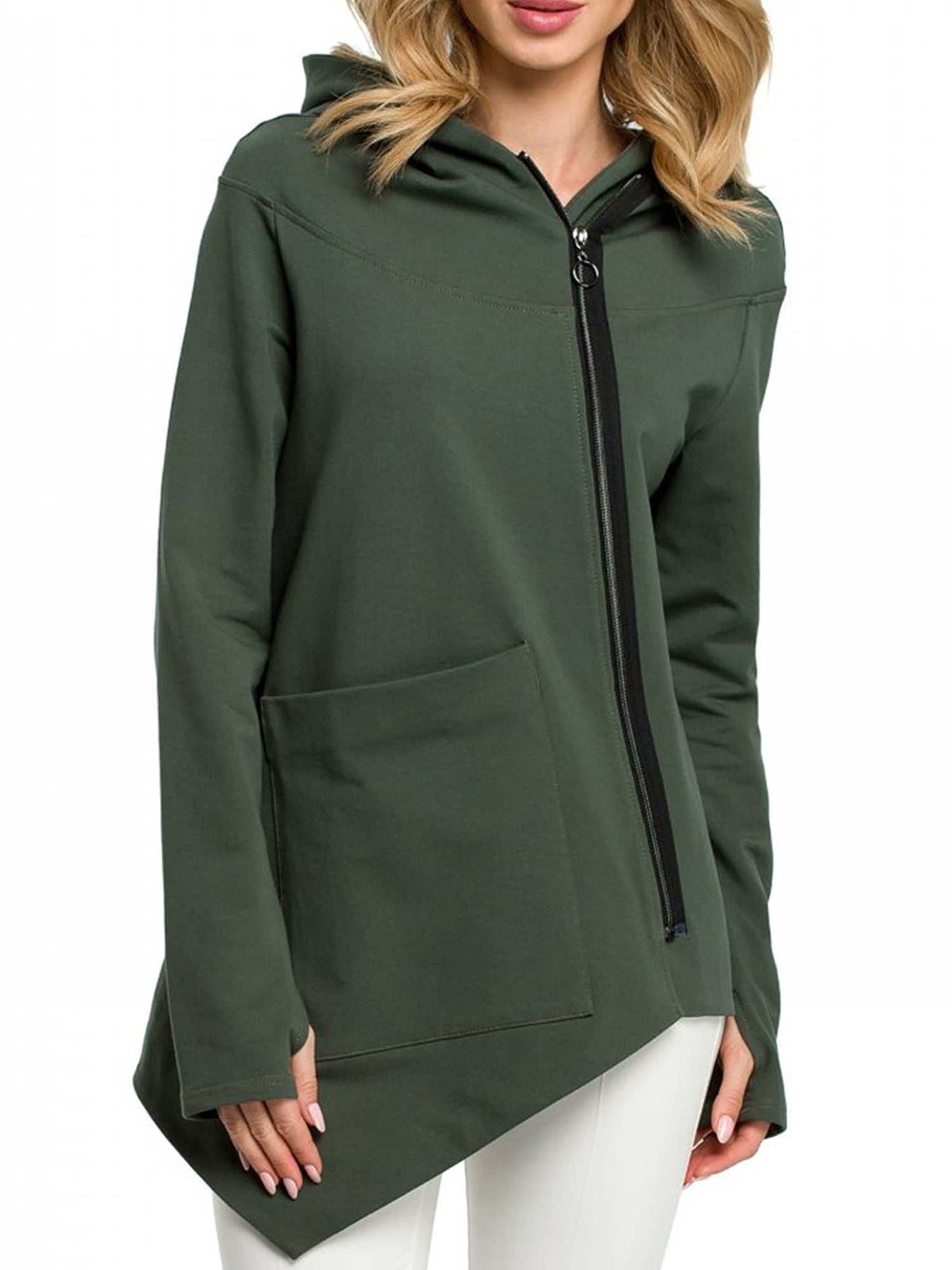 Women Hoodies Coat Jacket Sweatshirt Pullover Jumper Casual Hooded Top Plus Size 