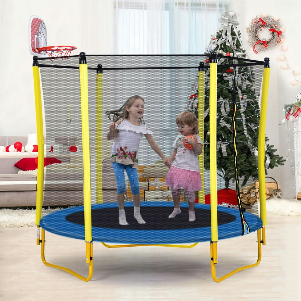 5.5ft Trampoline for Kids 65" Outdoor & Indoor Mini Toddler