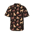 thumbnail image 3 of Daiia Labrador Retriever Dog Hawaiian Shirt for Men Gentle Cotton Regular Short Sleeve Casual-X-Large, 3 of 9