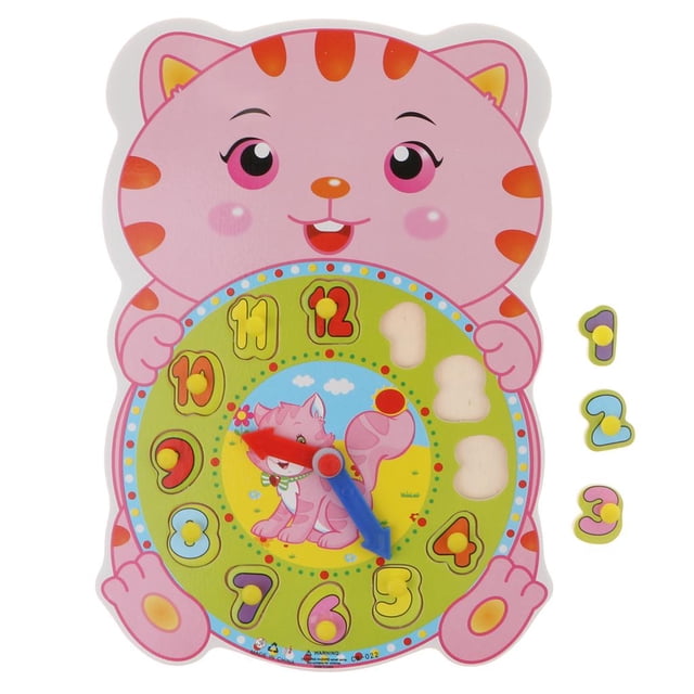 Reloj digital de madera de dibujos animados Sunnimix Tigre Rompecabezas