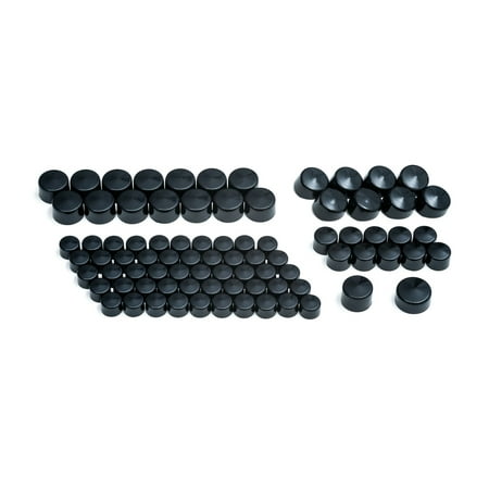 Kuryakyn Kool Kaps Bolt Covers Black, Fits Twin Cam Evo 2452