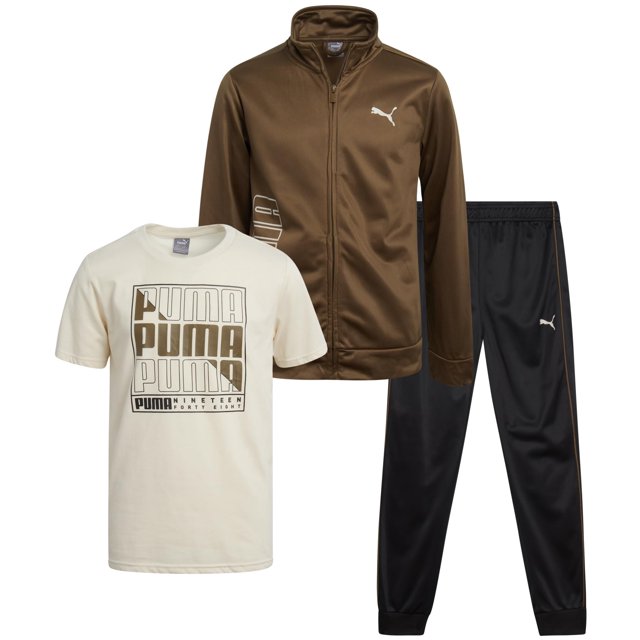 Conjunto de pantalones PUMA para niños, ropa deportiva, tricot, 3 piezas, talla 8
