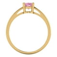thumbnail image 4 of Clara Pucci 14K Yellow Gold Solid Gold Pink Solitaire Anniversary Ring for Women - 1 cttw Oval Cut, 4 of 7