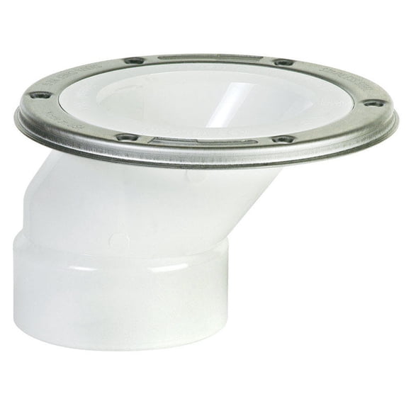 Brida de armario Offset Sioux Chief, cubo de PVC totalmente empotrado de 3 cm