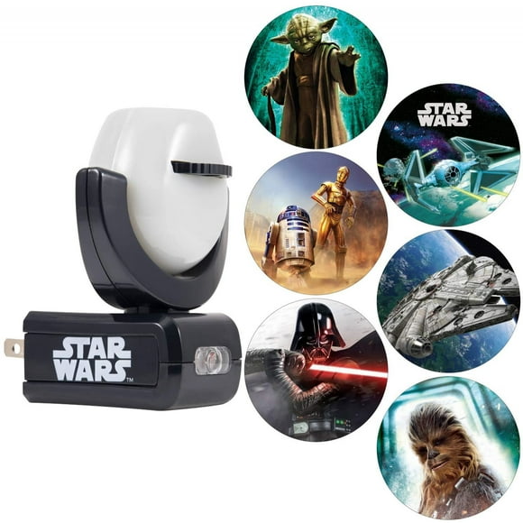 Proyector nocturno LED Projectables, enchufable, crepúsculo a amanecer, edición coleccionista, ideal para dormitorio, vivero, Star Wars | 6-Imágenes