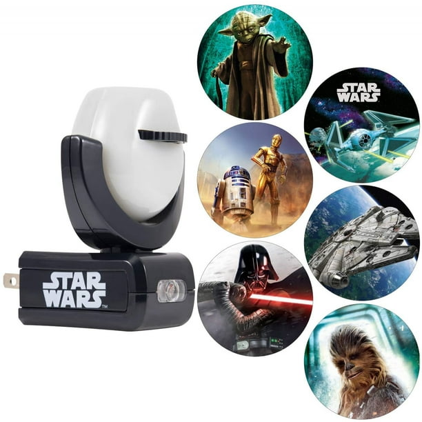 Proyector nocturno LED Projectables, enchufable, crepúsculo a amanecer, edición coleccionista, ideal para dormitorio, vivero, Star Wars | 6-Imágenes