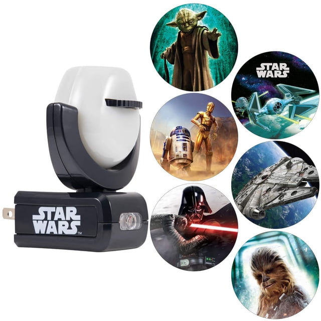 Proyector nocturno LED Projectables, enchufable, crepúsculo a amanecer, edición coleccionista, ideal para dormitorio, vivero, Star Wars | 6-Imágenes