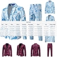thumbnail image 4 of RKSTN 2PC Men's Tuxedo Suits Turndown Collar Single Breasted Button Printed Dress Suit Set Mens Oversized Lapel Slim Fits Print Blazer Jacket and Pant 2 Piece Set Wedding Performance Prom Dress Set, 4 of 8