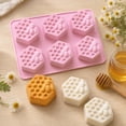 thumbnail image 6 of Silicone Mold Blue 6 Cavity Bee Honeycomb Shaped For Soap Chocolate Cake Candy Baking Pastry Making 1 Piece, 6 of 9