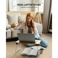 thumbnail image 3 of dxynlzq Foldable Lap Desk Laptop Stand Bed Desk Table Tray  Breakfast Serving Tray  Portable &amp; Lightweight Mini Table  Lap Tablet Desk for Sofa Couch Floor - White, 3 of 6