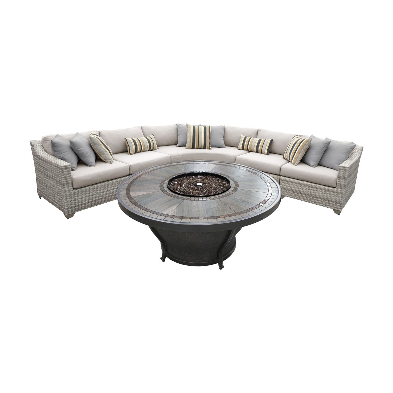 Fairmont 6 Piece Outdoor Wicker Patio Furniture Set 06n