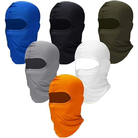 6 Pack Ski Mask Cover Full Face Mask Summer Face Covering Ice Silk Sun Protection Balaclava Women Men Outdoor Sports