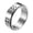 Silver, variant on Men Women's Stainless Steel Rotatable Ring Dice Game Trendy Band Ring Silver Size 11
