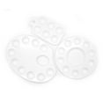 Hello Hobby 3 Pack White Craft Plastic Paint Palettes, 0.21 lbs