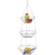 thumbnail image 2 of Cesta colgante de cocina Trio Vhermosa almacenaje de cocina 3 niveles metal Ø 28 x 77 cm plateado brillante, 2 of 7