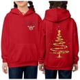 thumbnail image 2 of Girls Christmas Hoodie Soft Long Sleeve Sweatshirt Cute Pullover Top Cozy Winter Clothes For Kids Holiday Outfit, 2 of 4