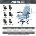 thumbnail image 6 of Xoenoiee Blue Tie Dye Pattern Stretch Computer Office Chair Cover, Spandex Slipcover Protective, Removable Stretchable Universal Desk Chair Covers Rotating Chair (Not Chair), L, 6 of 6
