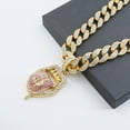 thumbnail image 3 of Hip Hop Cuban Chains Pink Tongue Pendant Necklace With 13mm Miami Cuban Chain Iced Out Bling HipHop Necklaces Fashion Jewelry, 3 of 9