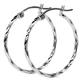 thumbnail image 1 of Arete de Plata 925 Imperial Jewelry con diamantado Torsal 20 mm, 1 of 4